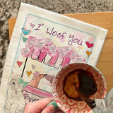 Valentine Dog Booth Tea Towel – Puppy Love Gift – Avery's Home