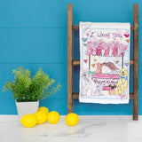 Valentine Dog Booth Tea Towel – Puppy Love Gift – Avery's Home