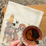 Pickleball Pals Tea Towel – Funny Dog & Cat Gift – Avery's Home