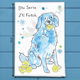 Dog & Tennis Tea Towel – Match Point Humor – Avery's Home