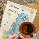 Dog & Tennis Tea Towel – Match Point Humor – Avery's Home