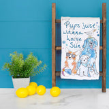Beach Dog Humor Tea Towel – Summer Vibes Gift – Avery's Home