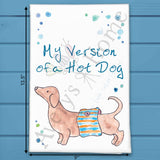 Dachshund Beach Tea Towel – Funny Hot Dog Gift – Avery's Home