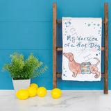 Dachshund Beach Tea Towel – Funny Hot Dog Gift – Avery's Home