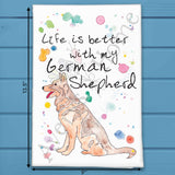 German Shepherd Tea Towel – Loyal Dog Companion Gift – Avery's Home