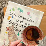 German Shepherd Tea Towel – Loyal Dog Companion Gift – Avery's Home