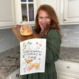 Corgi Tea Towel – Fluffy Butt, Full Heart – Avery's Home