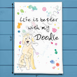 Doodle Dog Tea Towel – Curly Companion Decor – Avery's Home