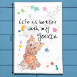 Yorkie Tea Towel – Small Dog, Big Personality – Avery's Home