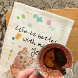 Yorkie Tea Towel – Small Dog, Big Personality – Avery's Home