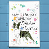 Boston Terrier Tea Towel – Bug Eyes & Charm – Avery's Home