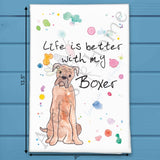 Boxer Dog Tea Towel – Wiggle Butt Decor Gift – Avery's Home