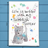Scottie Dog Tea Towel – Bearded Buddy Gift – Avery's Home