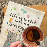 Scottie Dog Tea Towel – Bearded Buddy Gift – Avery's Home