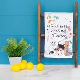 Terrier Tea Towel – Spunky Pup Kitchen Gift – Avery's Home