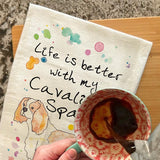 Cavalier Spaniel Tea Towel – Sweet Lap Dog Decor – Avery's Home