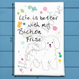 Bichon Frise Tea Towel – Snowball Pup Decor – Avery's Home