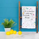 Bichon Frise Tea Towel – Snowball Pup Decor – Avery's Home