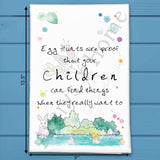 Easter Egg Hunt Tea Towel – Spring Holiday Decor – Avery's Home