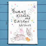 Bunny Kisses Tea Towel – Easter Wishes Gift – Avery's Home