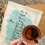 He Is Risen Tea Towel – Easter Faith Decor – Avery's Home