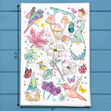 Gnomes & Mushrooms Tea Towel – Garden Spring Decor – Avery's Home