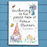 Gardening Gnome Tea Towel – Spring Flower Gift – Avery's Home