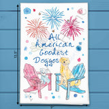 All American Dogs Tea Towel – Patriotic Pet Decor – Avery's Home