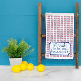 Proud To Be American Tea Towel – Flag Decor Gift – Avery's Home