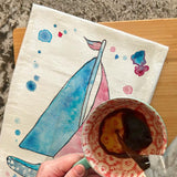 USA Sailboat Tea Towel – Nautical Patriotic Decor – Avery's Home