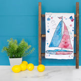 USA Sailboat Tea Towel – Nautical Patriotic Decor – Avery's Home