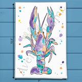 Crawfish Mardi Gras Tea Towel – Cajun Celebration Decor – Avery's Home