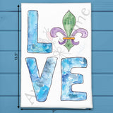Fleur-de-lis Mardi Gras Tea Towel – Festive Decor Gift – Avery's Home
