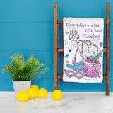 Fat Tuesday Cocktails Tea Towel – Mardi Gras Bar Decor – Avery's Home