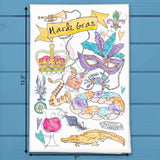 Mardi Gras Party Cocktails Tea Towel – Bourbon Street Gift – Avery's Home