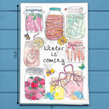 Winter Canning Garden Tea Towel – Cold Weather Humor – Avery's Home