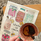 Winter Canning Garden Tea Towel – Cold Weather Humor – Avery's Home