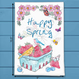 Happy Spring Tea Towel – Seasonal Berry Decor – Avery's Home
