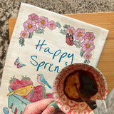 Happy Spring Tea Towel – Seasonal Berry Decor – Avery's Home