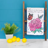 Friends Are Like Flowers Tea Towel – Garden Quote Gift – Avery's Home