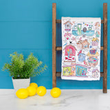 Colorful Birdhouses Tea Towel – Backyard Decor – Avery's Home