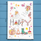 Happy Fall Birds Tea Towel – Cozy Autumn Gift – Avery's Home