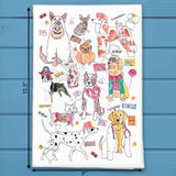 Dogs in Costumes Tea Towel – Halloween Pet Parade – Avery's Home