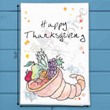 Thanksgiving Cornucopia Tea Towel – Harvest Decor – Avery's Home