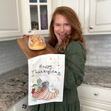 Thanksgiving Cornucopia Tea Towel – Harvest Decor – Avery's Home