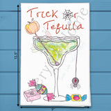 Tricks or Tequila Tea Towel – Halloween Margarita Gift – Avery's Home