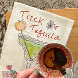 Tricks or Tequila Tea Towel – Halloween Margarita Gift – Avery's Home