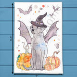 Bat Dog Costume Tea Towel – Halloween Pup Parade – Avery's Home
