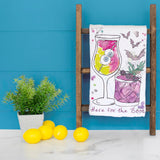 Here for the Boos Tea Towel – Halloween Cocktail Humor – Avery's Home