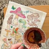Mushroom & Gnome Garden Tea Towel – Woodland Decor – Avery's Home